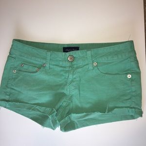 AE turquoise corduroy shorts, size 4